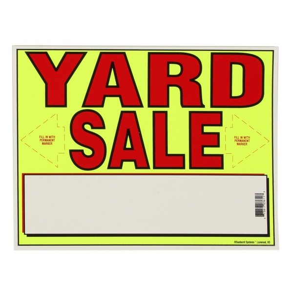 Sunburst Systems Sign Yard Sale 11 in x 14 in 3611